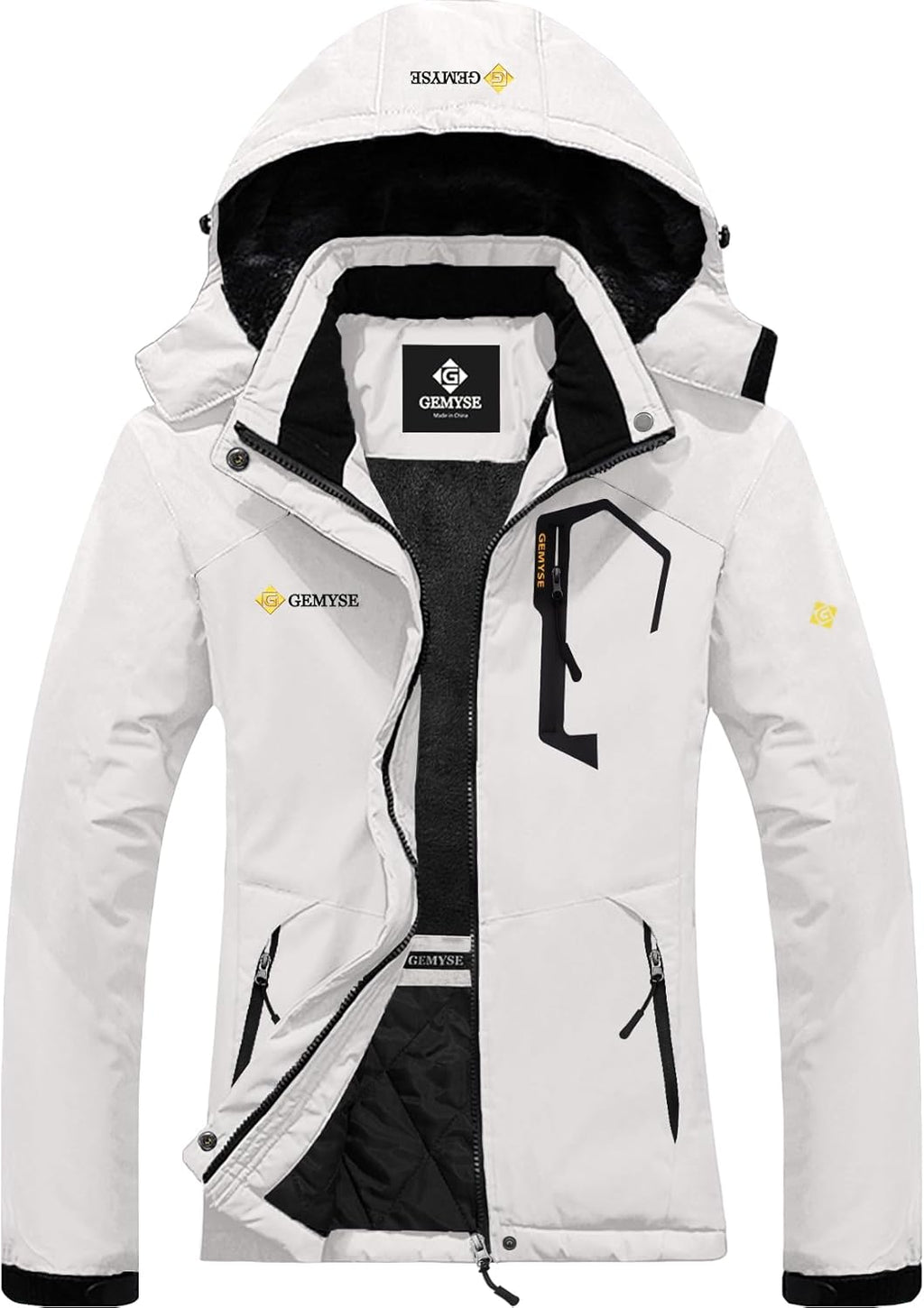 Women'S Ski Snow Jacket Warm Winter Waterproof Coat Snowboard Rain Jacket Hooded Windproof Windbreaker
