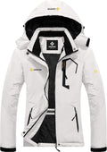 Women'S Ski Snow Jacket Warm Winter Waterproof Coat Snowboard Rain Jacket Hooded Windproof Windbreaker