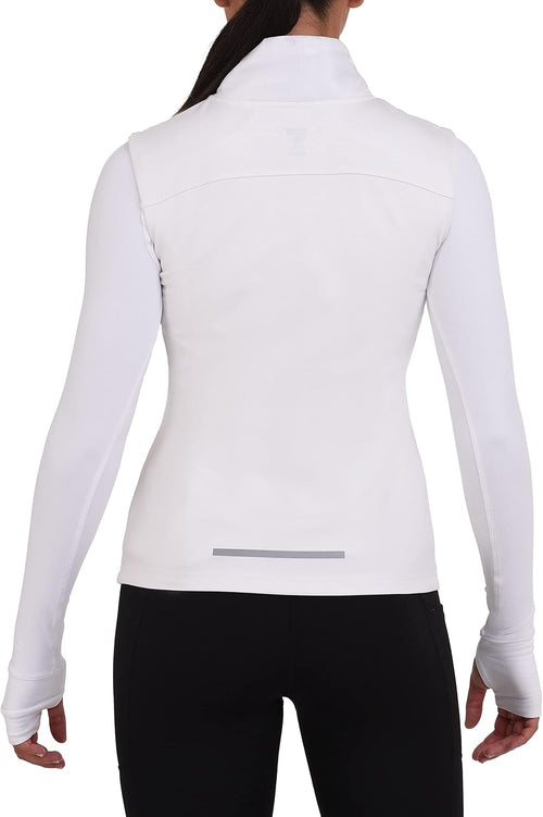 Women'S Excel Runner Walking Hiking Lightweight Thermal Padded Vest with Zip Pockets - Women, Medium, White